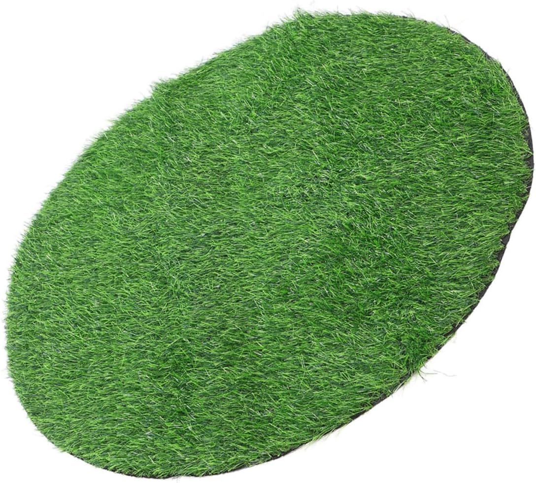 DECHOUS Artificial Grass Rug for Outdoor Manhole Cover Decoration Fake Grass Table Mat 2x2 Feet Synthetic Turf for Garden Lawn and Dining Table Decor