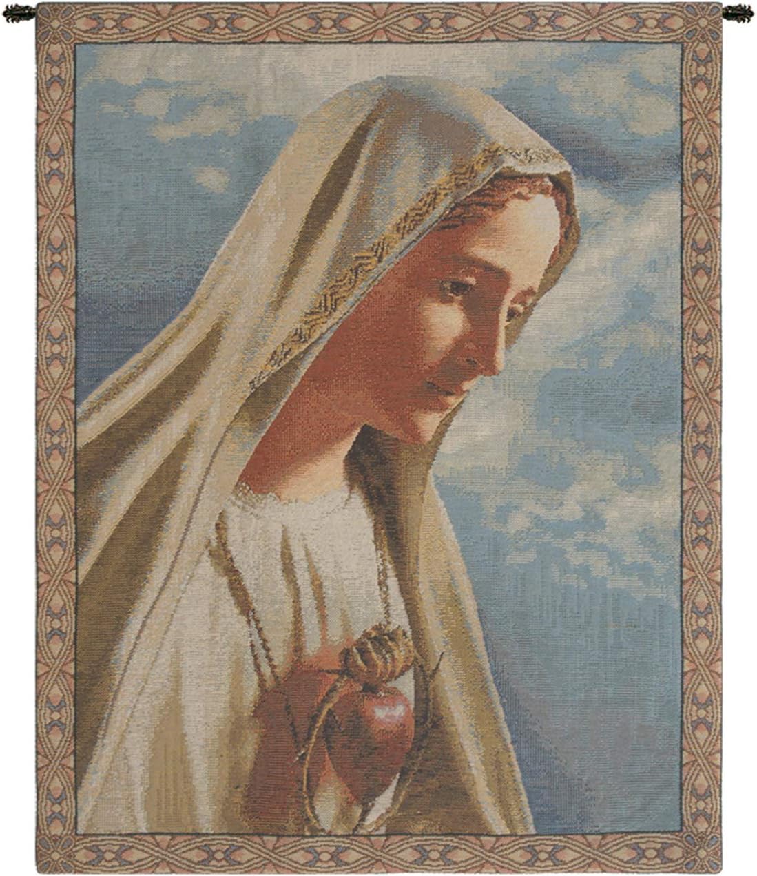 Fatima Belgian Tapestry Wall Hanging - 21 in. x 26 in. Cotton/Viscose/Polyester by Alberto Passini