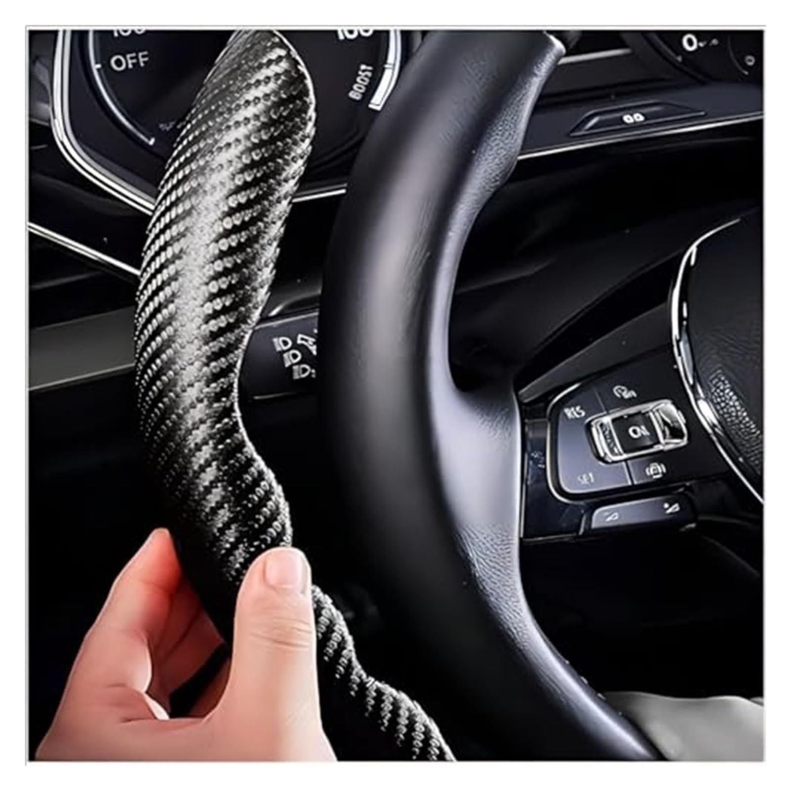 Volante Funda Coche para Q3 para SLine para Quattro para Sportback para Q5 Volante Antideslizante Resistente Al Desgaste 2 Uds Protector Cubierta