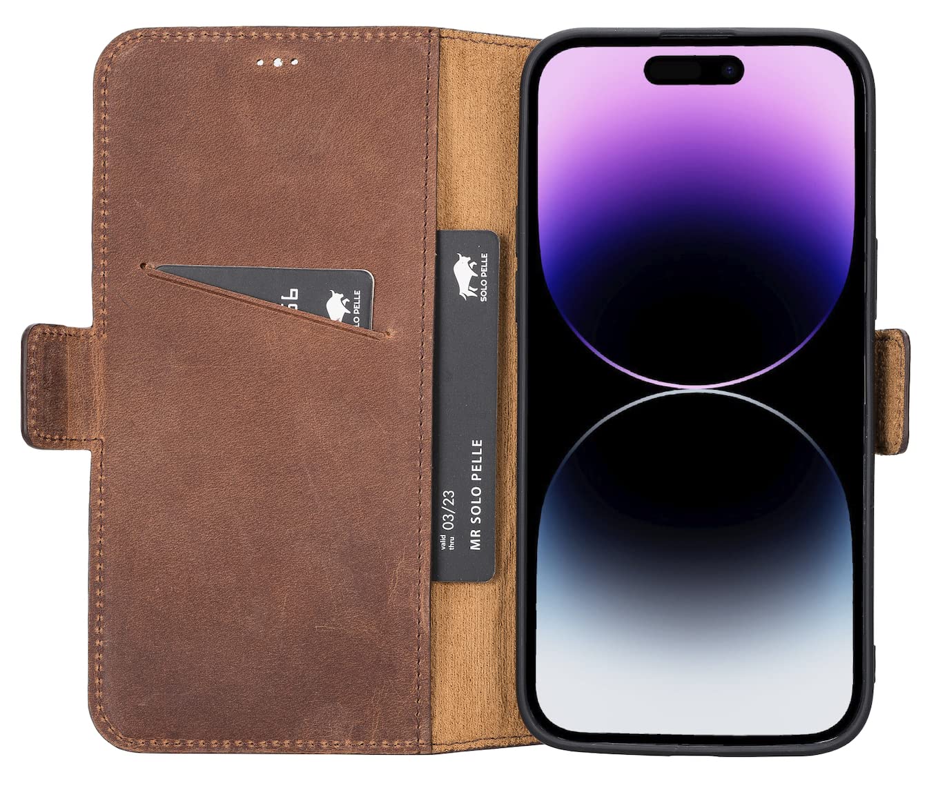 LIFEKA Custodia in Pelle Magnetica di Lusso per iPhone 14 13 12 11 PRO Max 8