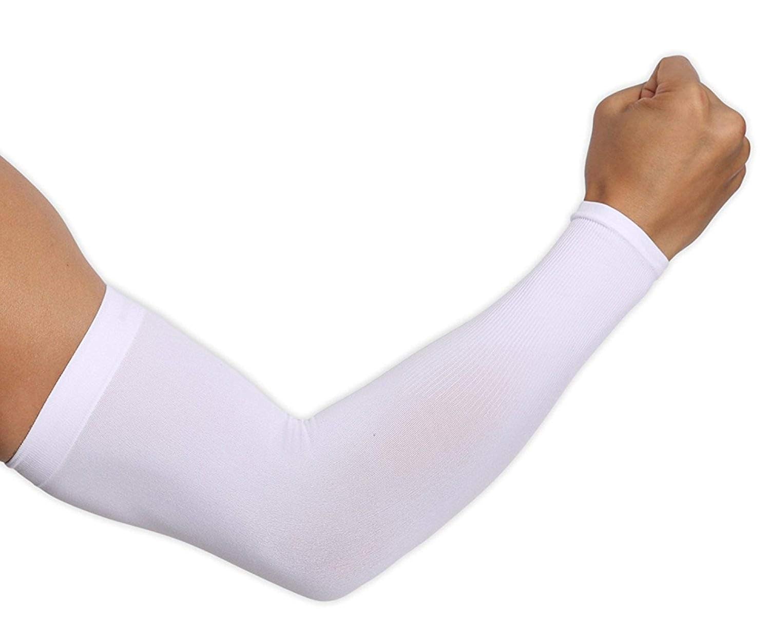 PinKit White Arm Sleeves Gloves,Gym Arm Sleeves,Sports Sleeves For Sun
