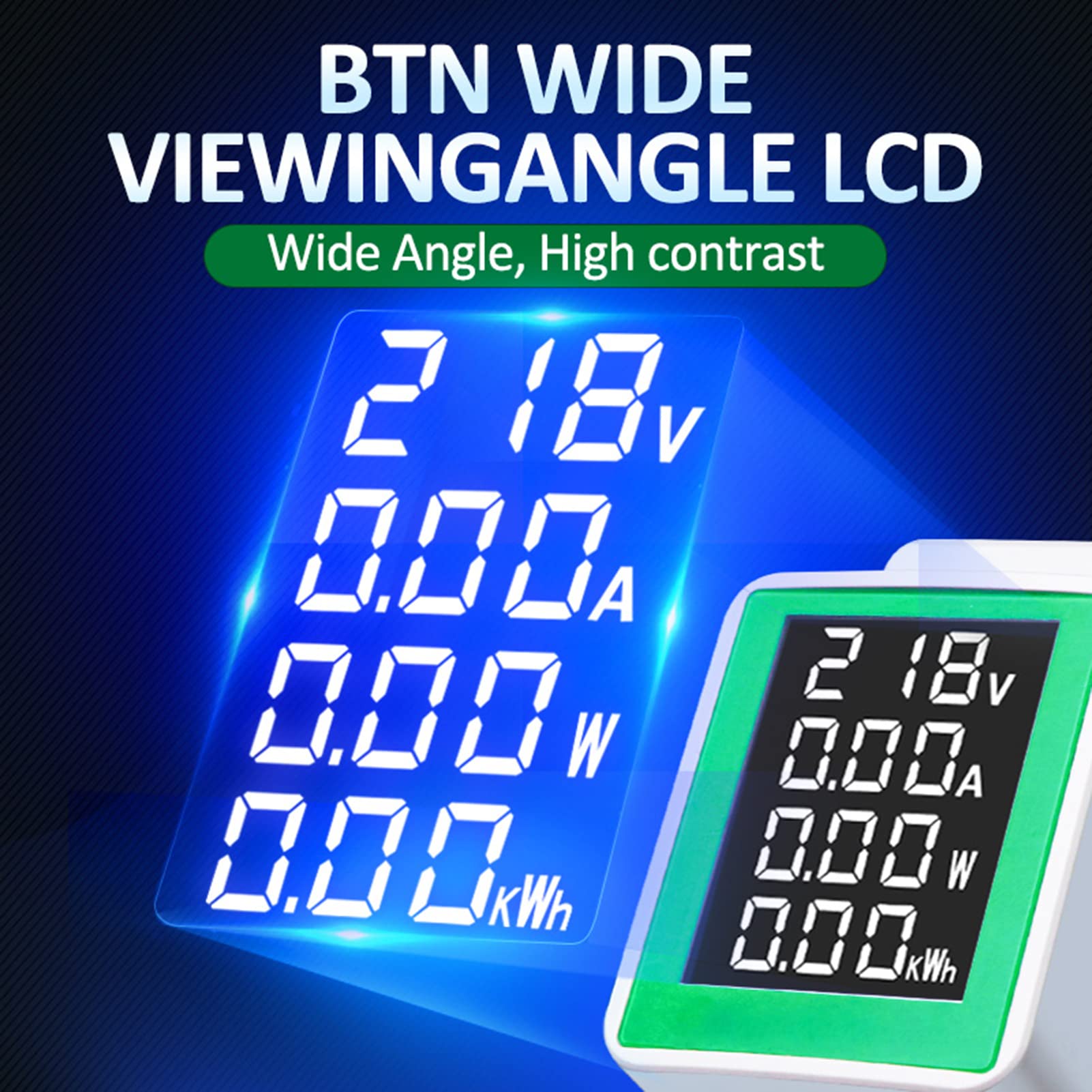 DEWIN Wattmetro,PZEM-008 AC50-300V 100A Contatore Energia Elettrica Amperometro da Quadro Voltimetro Amperimetro Digital con Display LCD