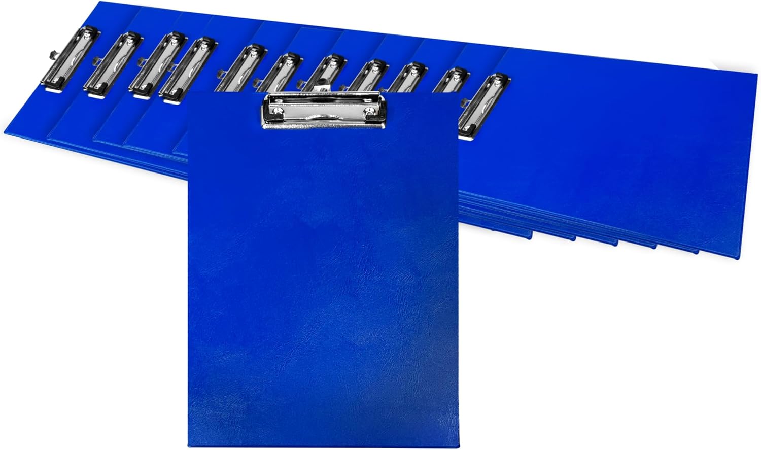 Pack of 12 Janrax A4 Blue PVC Single Clipboards