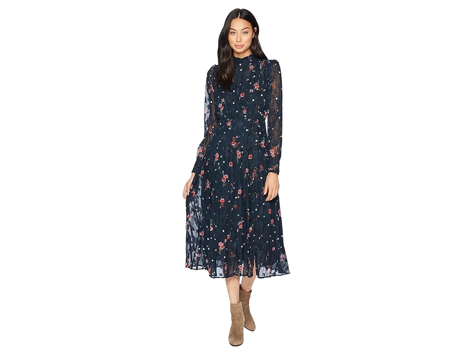 

ASTR the Label Spencer Dress (Navy Floral Dot) Women's Dress