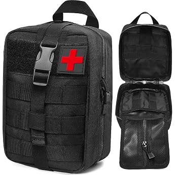 GAOHUI First Aid Tactical Molle Bag 800D Military Compact Tactical Bag Belt Bag for Camping Hiking Travel Cycling Climbing Black
