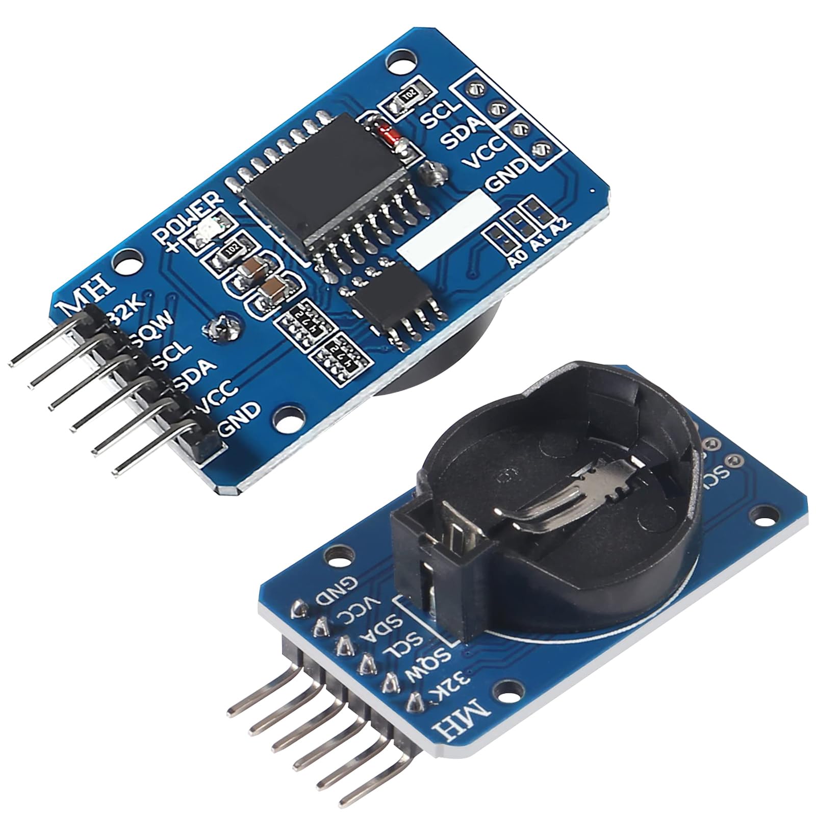 RTC IIC Modulo Precision Clock,QIQIAZI Tempo Reale Modulo Orologio RTC Sensore con Batteria compatibile con Arduino