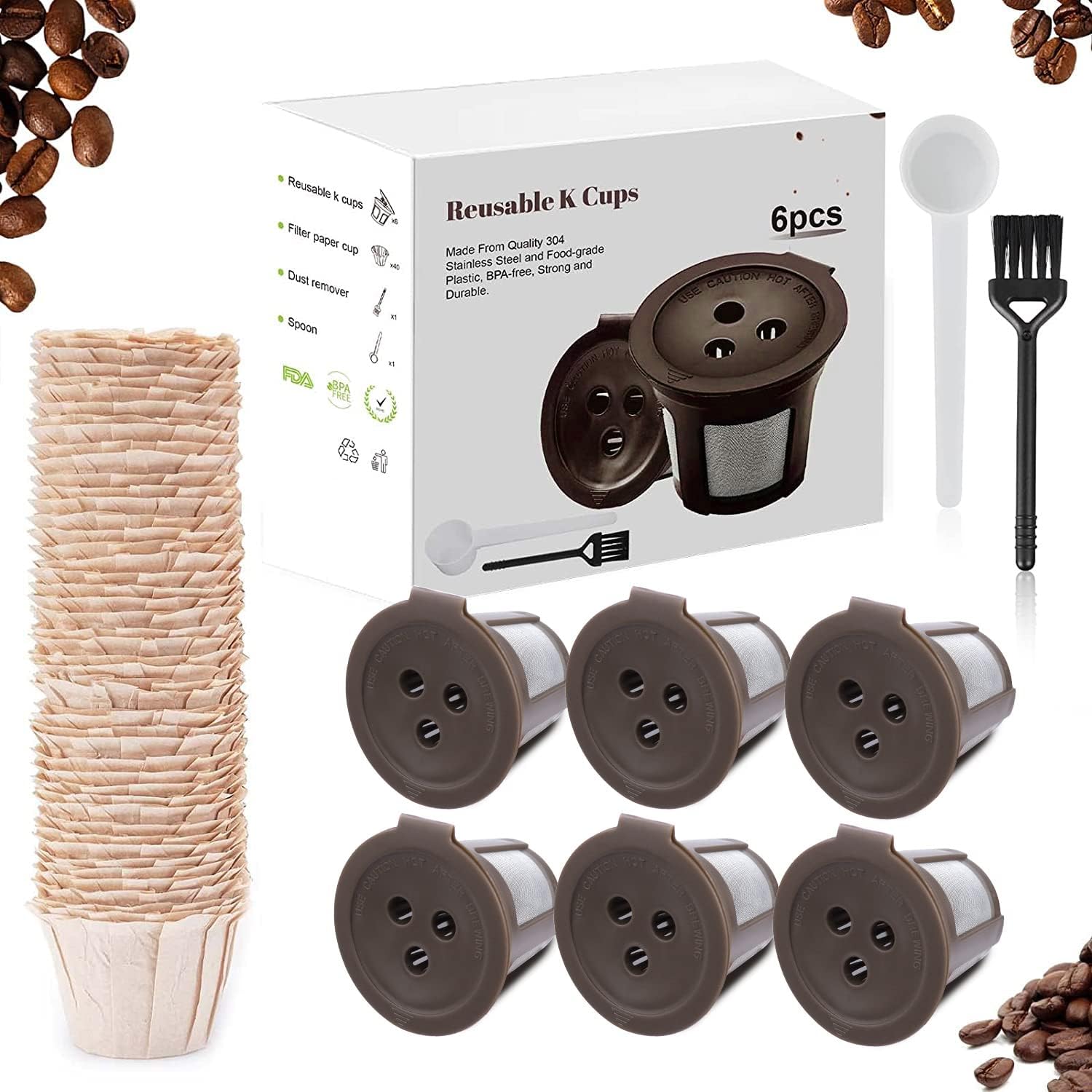 Reusable Coffee Pods, Reusable K Cups with Food Grade