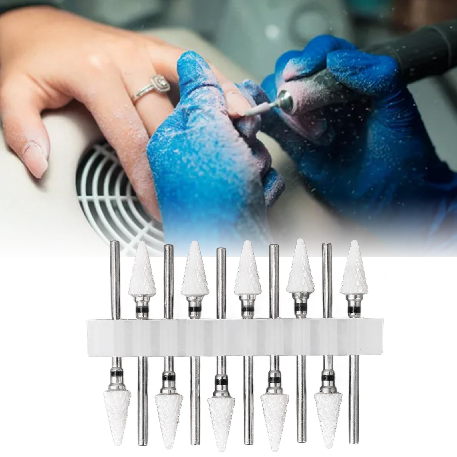 Odkryj Nasz Luksusowy Zestaw 10-częściowy Ceramicznych wierteł do Paznokci w Stylu Rosyjskim Kompletne Rozwiązania Pielęgnacyjne do Manicure i Zestawu do Polerowania Paznokci