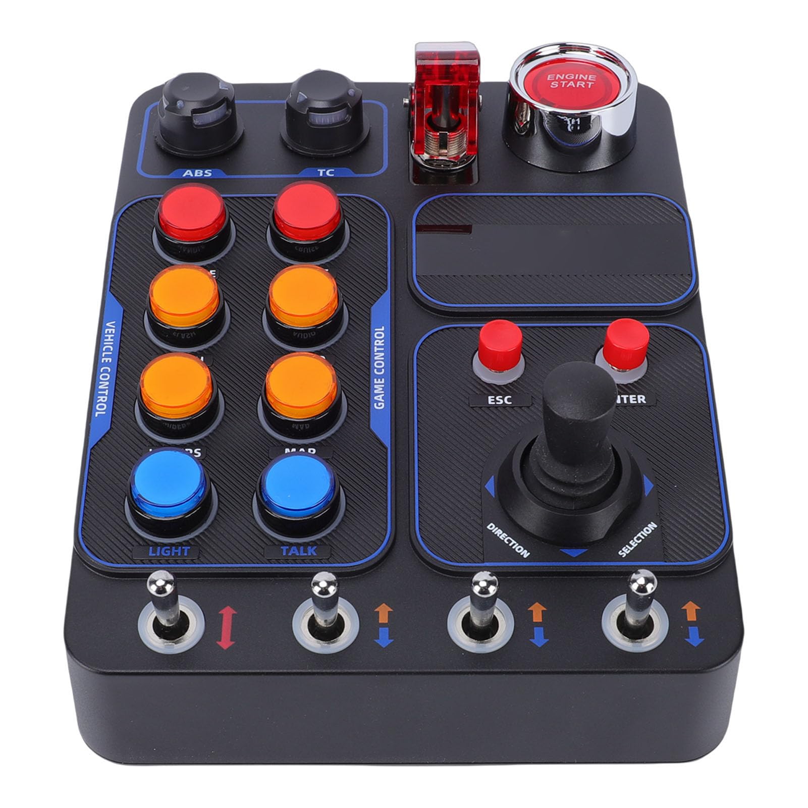 Dpofirs Simulatore di Gara Central Control Box Racing RGB Retroilluminato Controller di Gioco per PC per Assetto Corsa IRacing Project CARS Euro Truck Simulator 2 Cavo USB