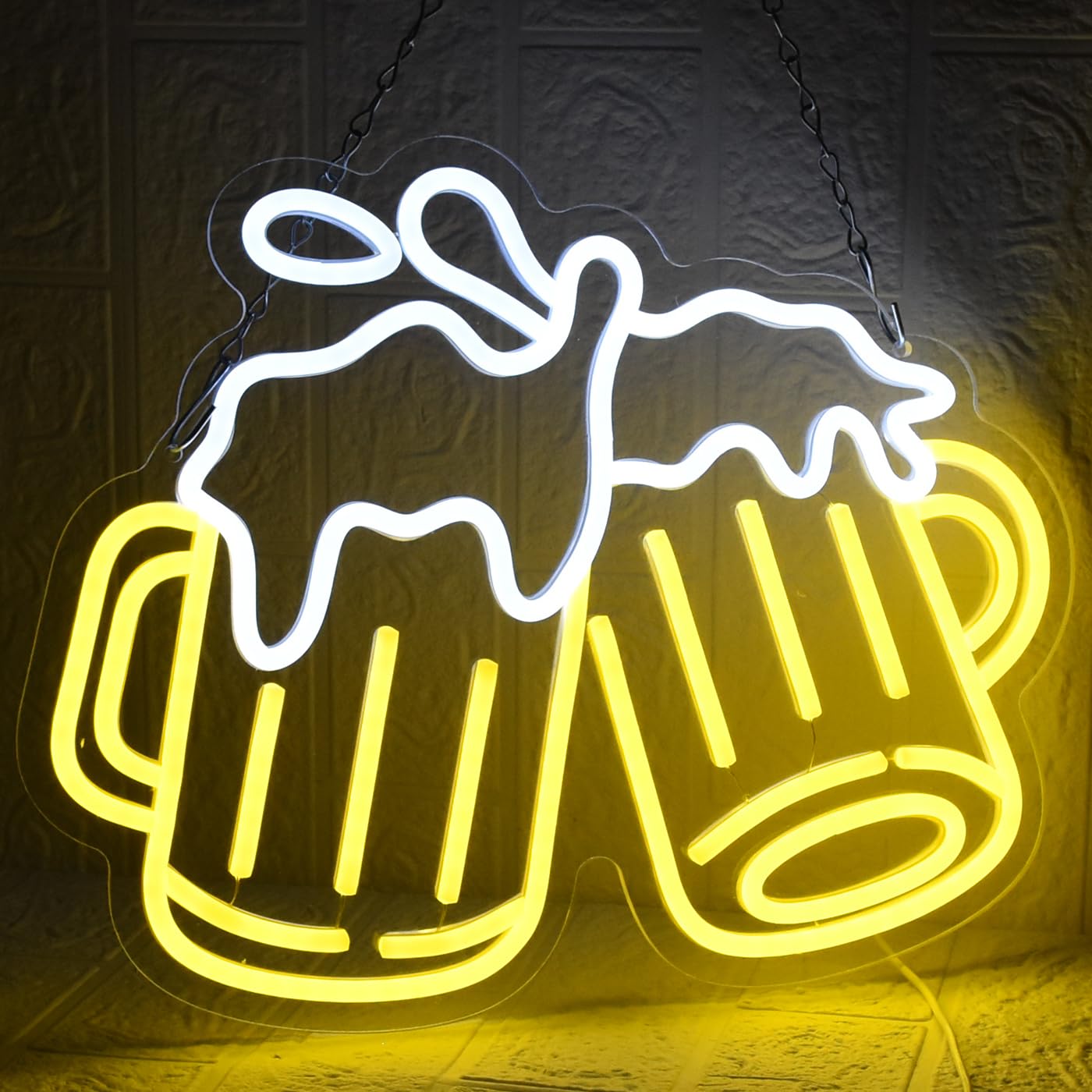 Birra Applausi Insegna al Neon Drink Segni al Neon USB Insegna al Neon per Birra Dimmerabile per Bar Pub Ristorante Negozio Decorazione Party Sign