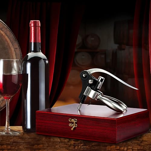 Miniatura 7 de Juego de abrelatas de vino de 9 piezas regalos para hombres kit de abrebotellas de vino de acero inoxidable incluye vertedor de decantador de vino