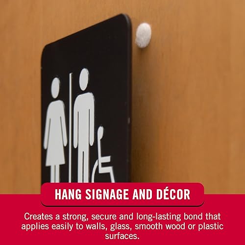 Miniatura 4 de VELCRO Brand Puntos adhesivos en la parte posterior, paquete de 500 unidades, color blanco, círculos pequeños de 58 pulgadas, gancho y bucle