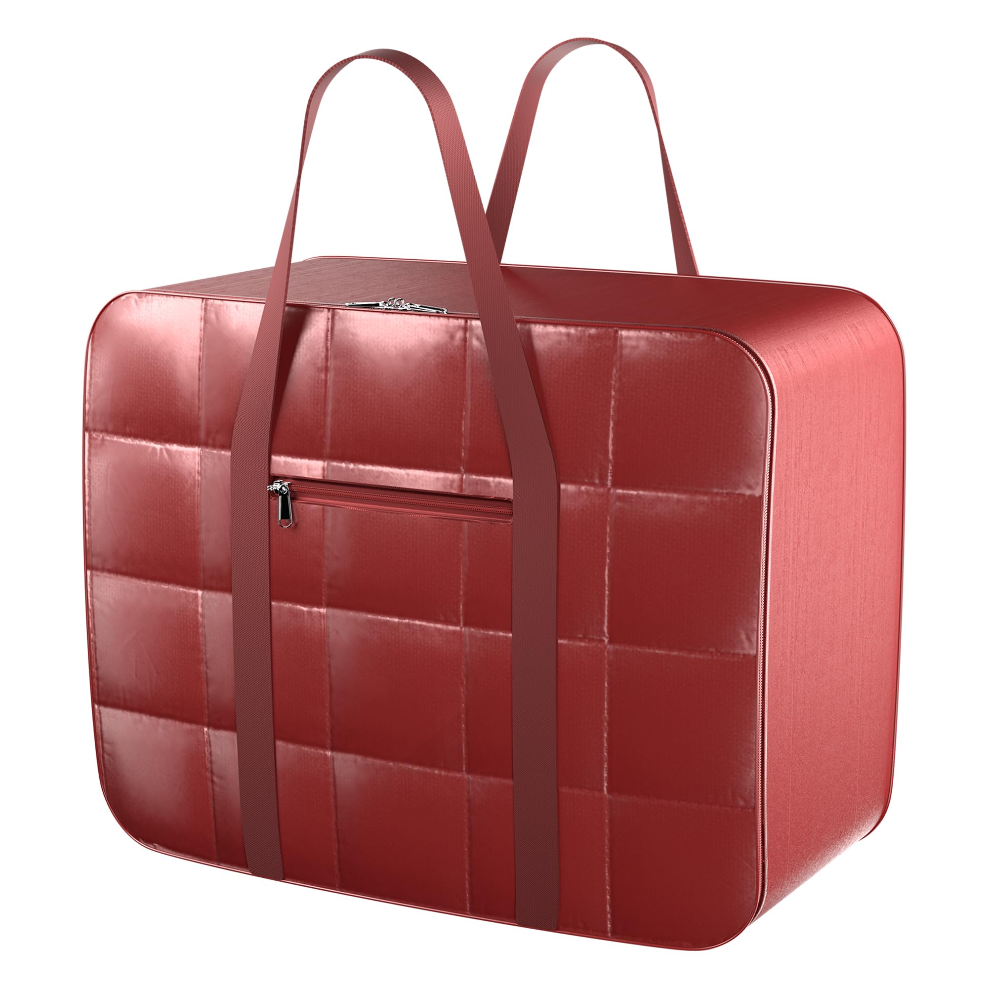 Kuber Industries Storage Bag | Parachute Travel Duffle Bag | Foldable Underbed Storage Bag | Attachi Storage Bag For Clothes with Handle | Medium | Maroon-picture-36