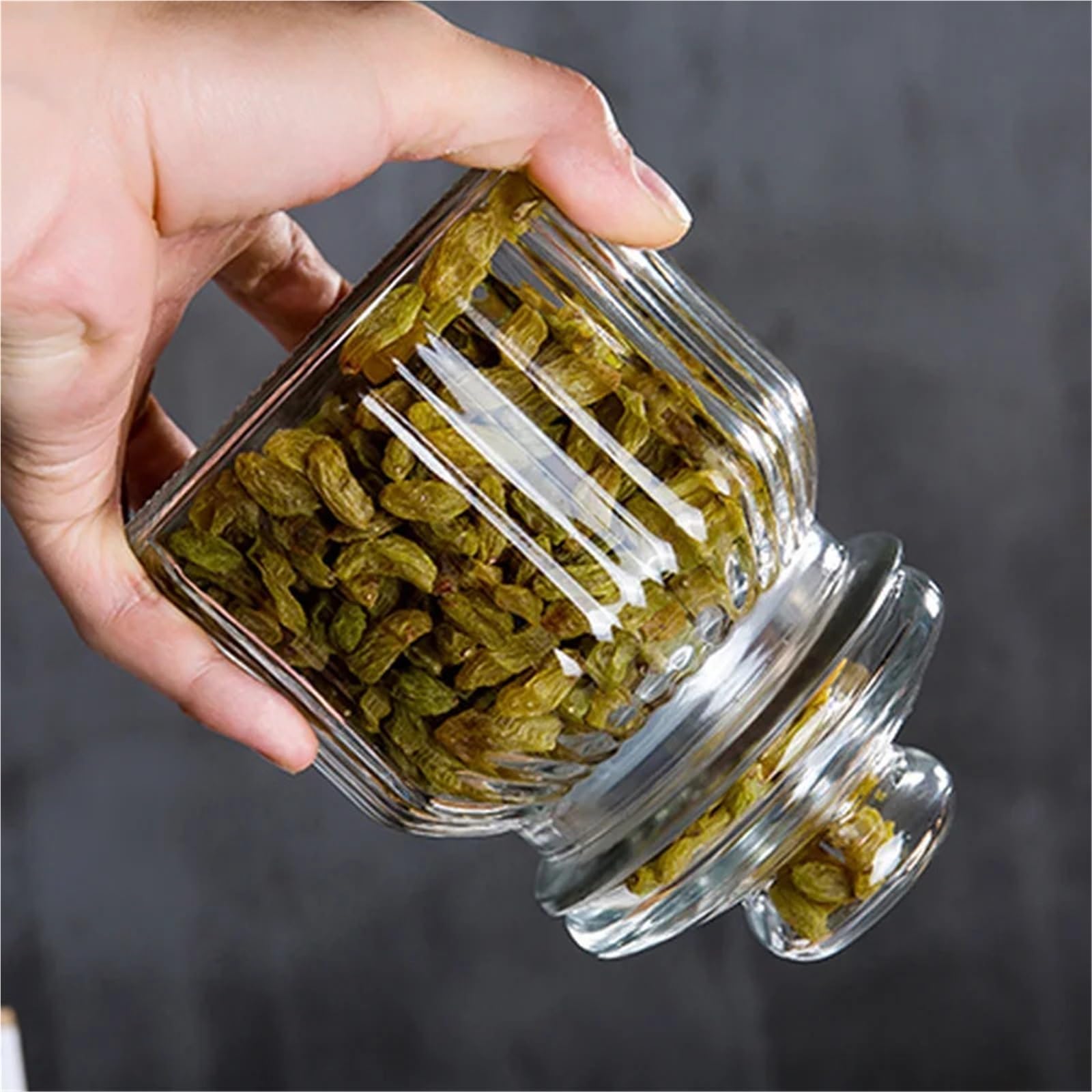 3 stücke Glas Candy Jar Versiegelt Transparent Getrocknete Obst Lagerung Flasche FüR TrockenfrüChte
