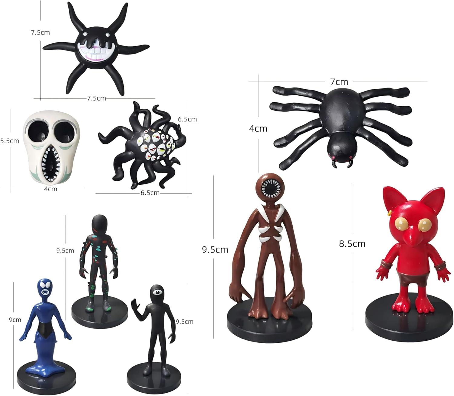 9 PCS Action Figure Toys Model Dolls Children's Gifts Halloween Thanksgiving Christmas Birthday Party Toys - Image 2