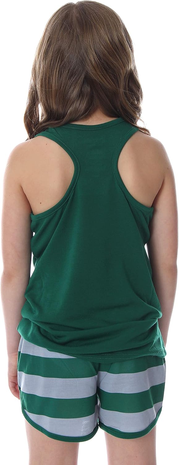 Harry Potter Big Girls' Hogwarts House Crest Racerback Tank and Shorts Pajama Lounge Set - Image 3