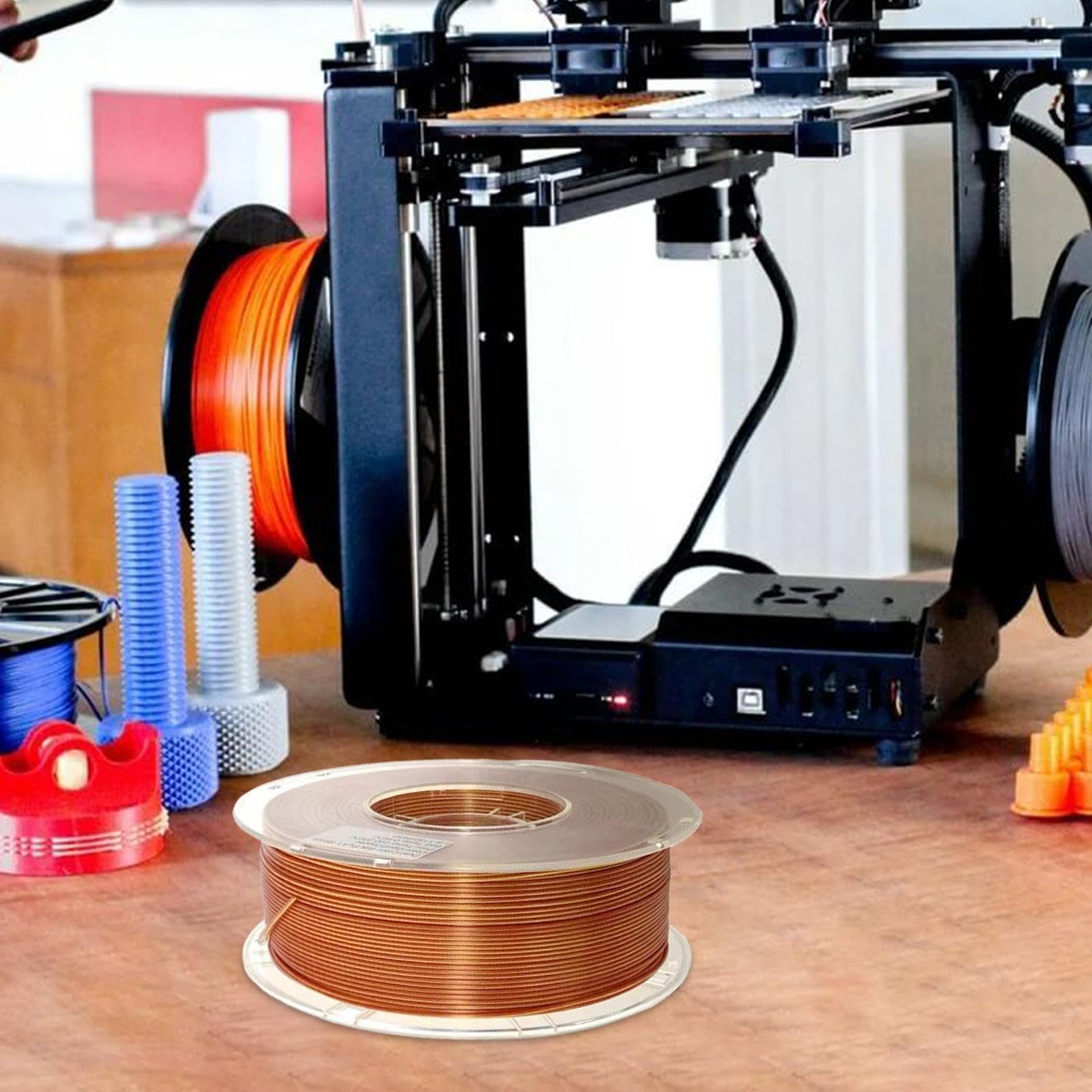Filament do drukarki, Jedwabny filament do drukarki | Materiały eksploatacyjne do drukarek Dwukolorowy filament drukujący - Wielokolorowy filament szpulowy Quick Change | eksploatacyjne do drukarek Dwukolorowy filament drukujący - Wielokolorowy filament s