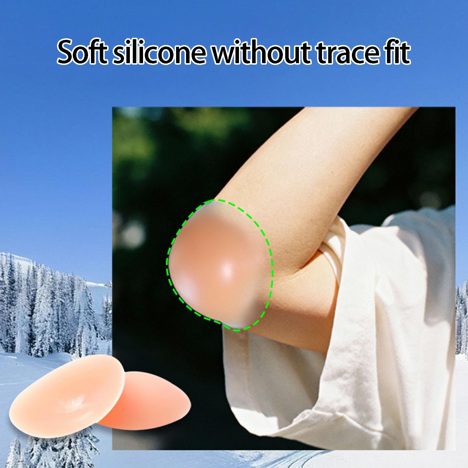 Coudière en silicone épais absorbant les chocs pour ski snowboard