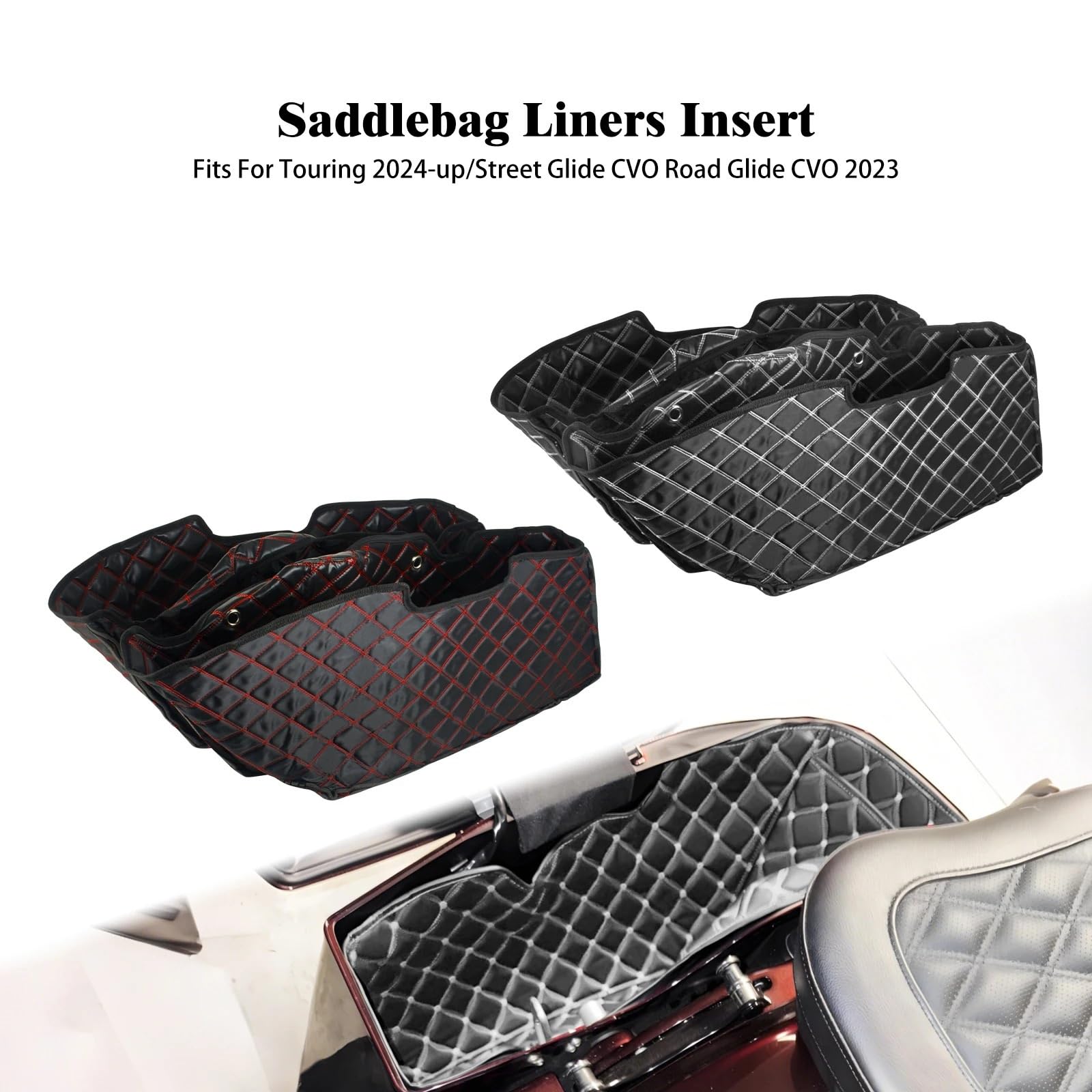 Mat do Ładowania dla Motocykla Do Touring Road Glide Electra Glide 2024-up | Sakwy motocyklowe Wkładka dywanikowa do toreb podsiodłowych(Saddlebag Liners A)