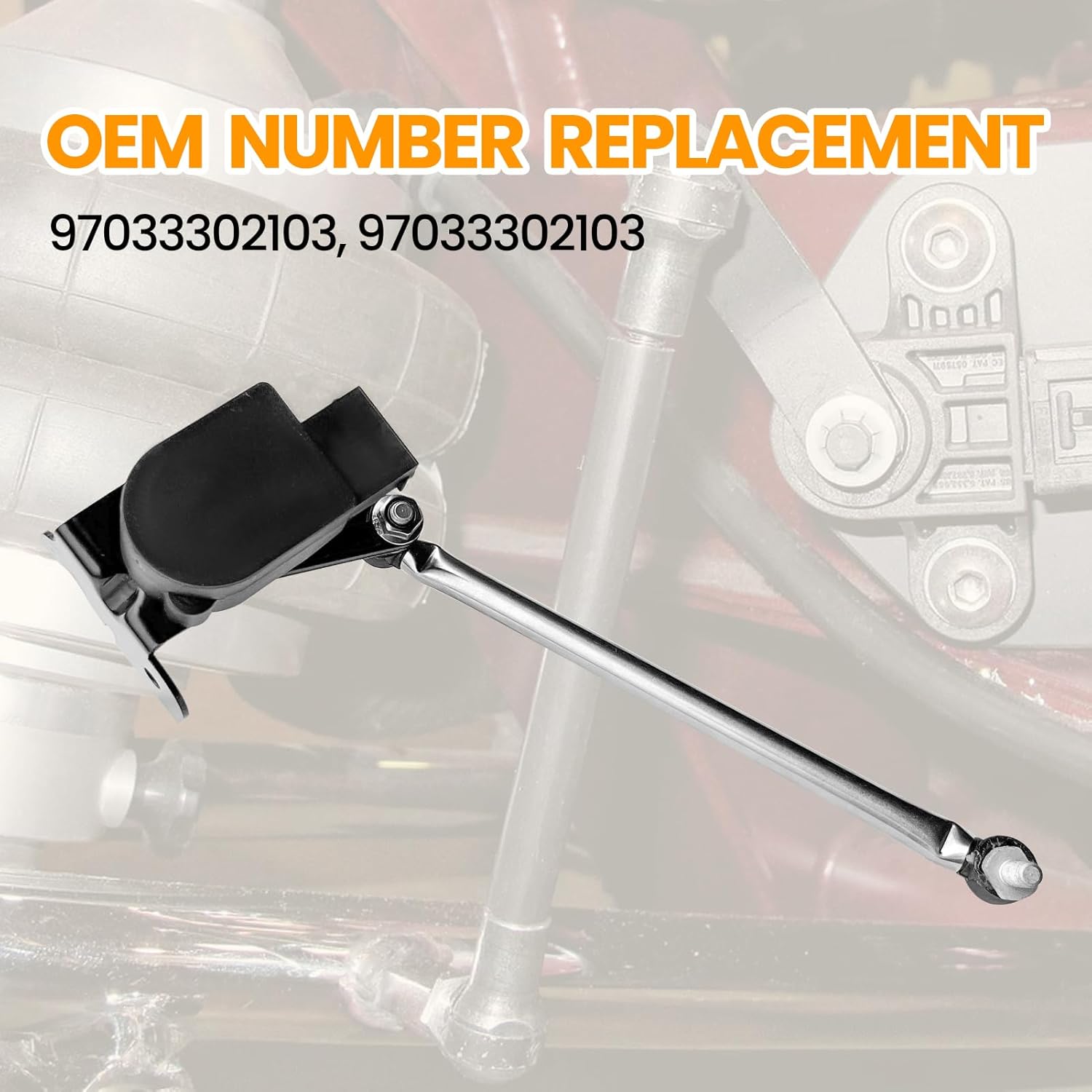 MILLISEC Rear Left Suspension Ride Height Level Sensor Compatible with 2010-2016 Porsche Car Height Sensor OE Replace# 97033302103