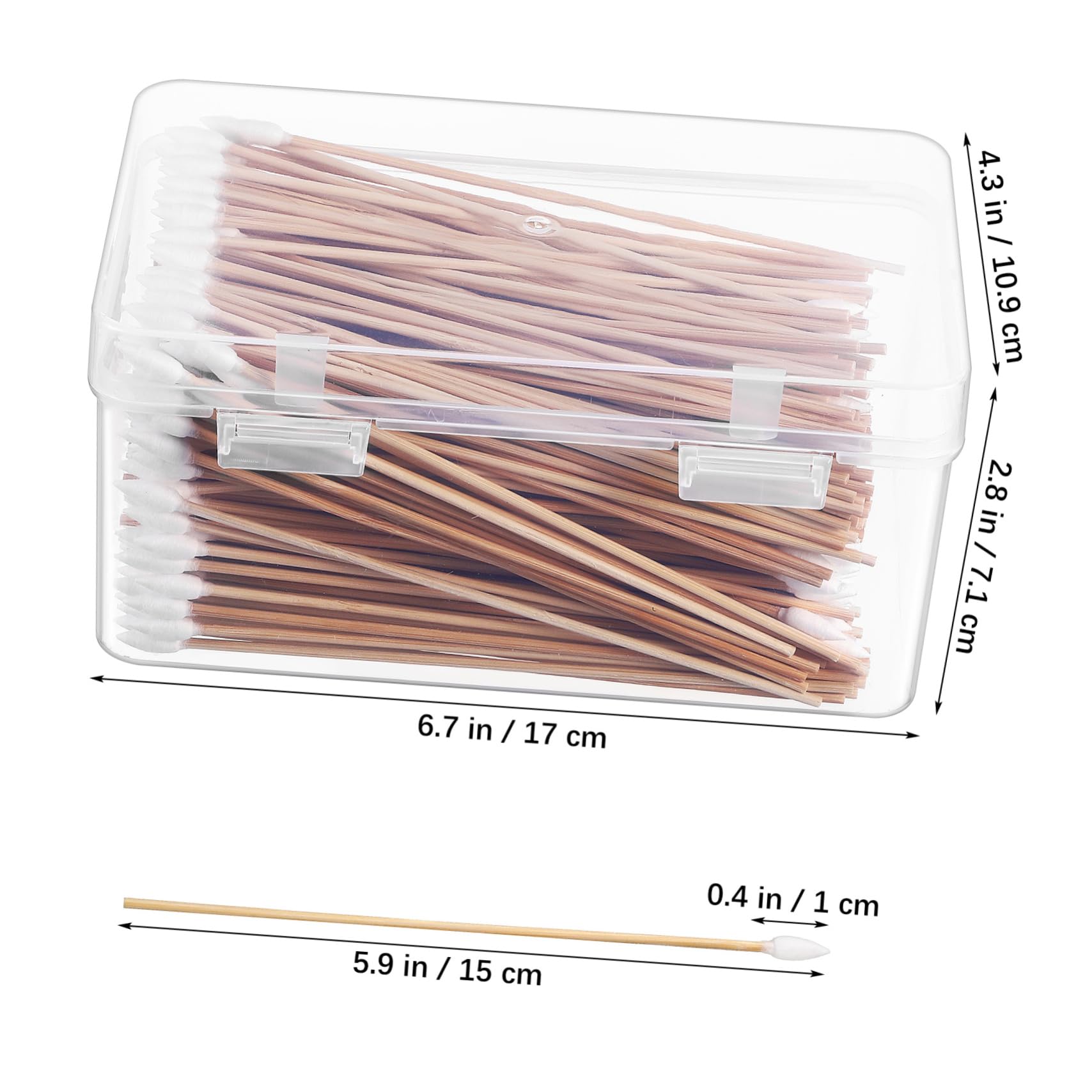2 set Bastoncini Di Cotone Di Precisione Bastoncini Di Cotone Con Punta Tamponi Per La Pulizia Delle Unghie Applicatore Detergente Tamponi Per Il Trucco Delle 500 pezzi*2