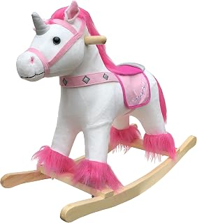 Fengsmart Rocking Horse, Toddler Toy, Ride-on Toy, Stuffed Animal Rocker, Wooden Rocking Horse