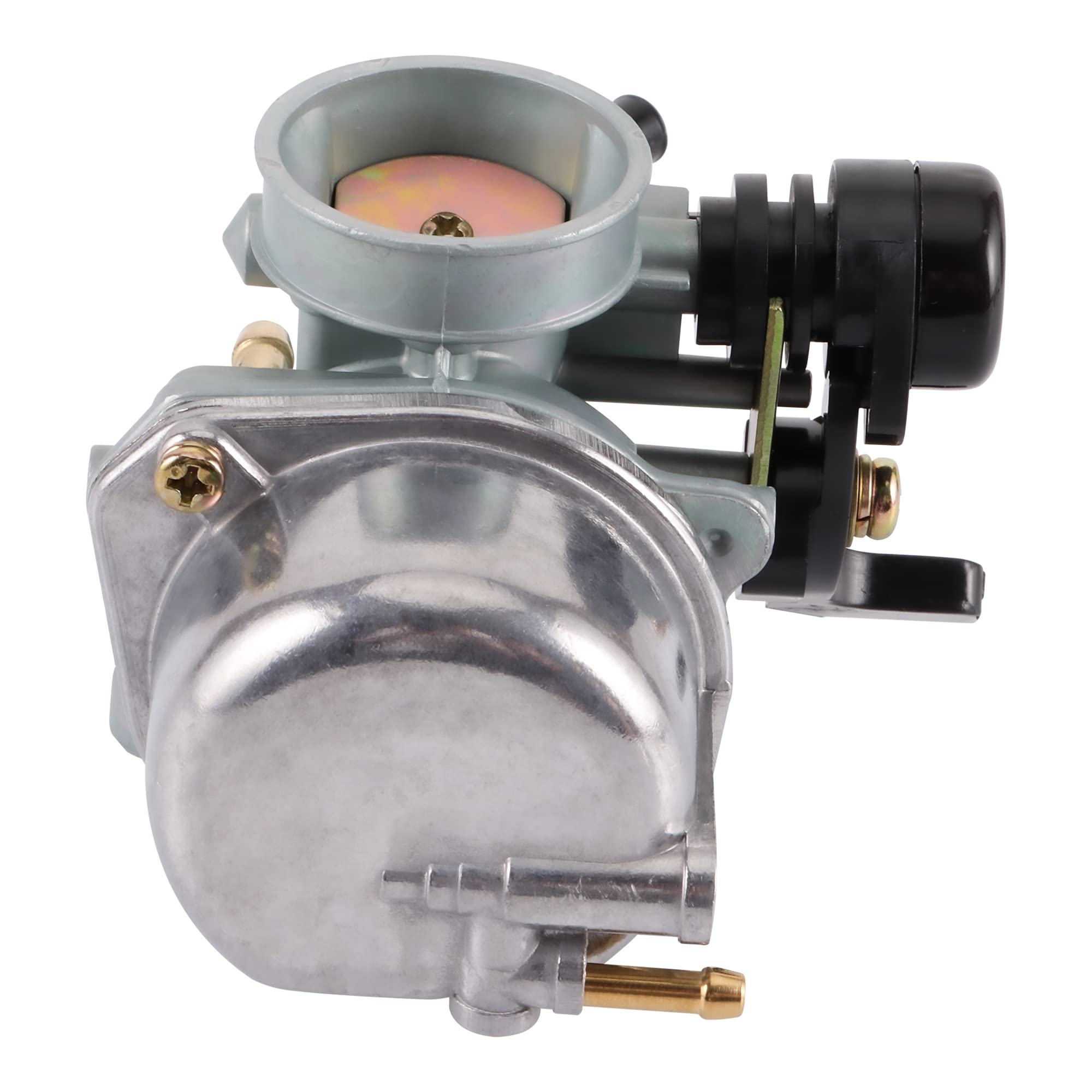 GOOFIT Carburador 19 PZ19 Moto con Filtro de Aire 35mm con Membranas con Filtro Combustible reemplazo para 2 Tiempos 50cc 70cc 90cc 110cc 125cc Pit Bike ATV Quad Ciclomotor y Scooter Go Kart Plata