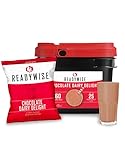 ReadyWise Whey Chocolate Powdered Milk Bucket - 60 Servings, Emergency Food Supply, Protein Camping Meals, Survival Kit & Camping Essentials, Bug Out Bag Supplies, up to 25 Year Shelf Stable Life