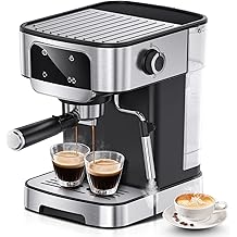 Espresso Machine 20 Bar, Professional Espresso Maker with Power Milk Frother, Compact Espresso Coffee Machine With LED Touch Screen for Home Latte, Cappuccino, 61OZ Removable Water Tank 2026
