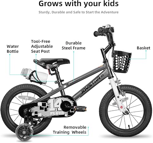 Miniatura 2 de JOYSTAR Pluto 12 14 16 18 20 Inch Kids Bike with Light Up Training Wheels, Kids' Bicycle for Boys Girls Age 3-12 Years, Children Bikes, Multiple