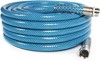Camco 50ft Premium Drinking Water Hose - Lead Free and Anti-Kink Design - 20% Thicker than Standard Hoses - Features a 5/...