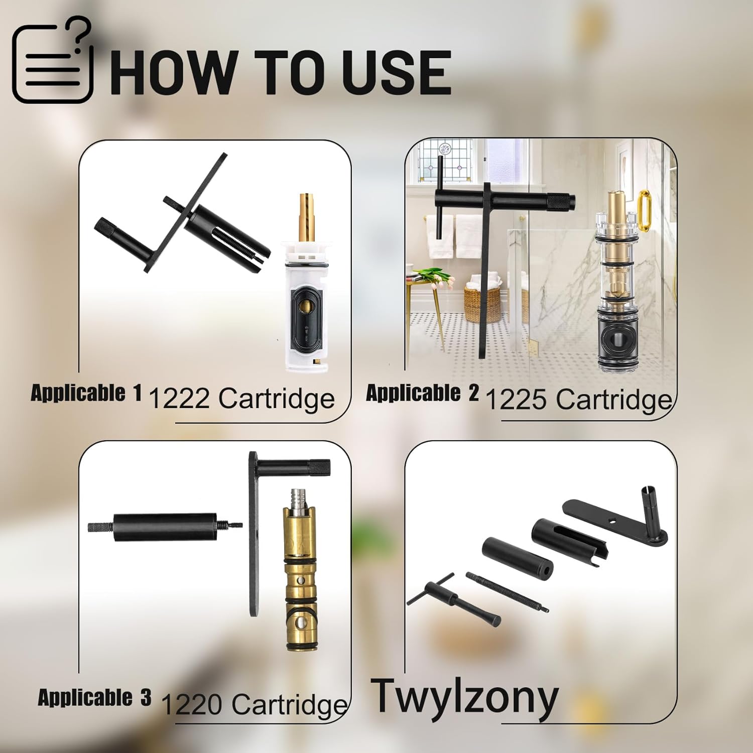 999150 Cartridge Removal Tool Compatible with Moen 1220、1225 and 1222 Posi Temp Series - Easy to Use Cartridge Puller Tool