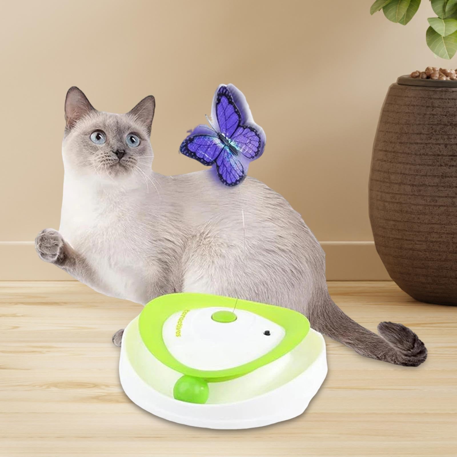 Jouet électronique Interactif pour Chat, Balle de Course, Jouet pour Animaux de Compagnie 2 en 1