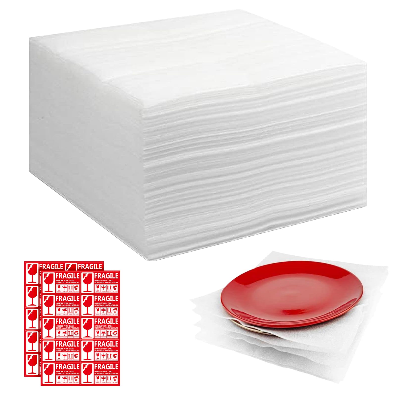 50 Piezas Espuma de Embalaje, 30 x 30 cm Plástico de Burbujas, De PláStico Burbujas, Embalaje Hoja De Espuma Para Almacenamiento De Platos De Mudanza Vidrio, Muebles, Porcelana Y Vajilla