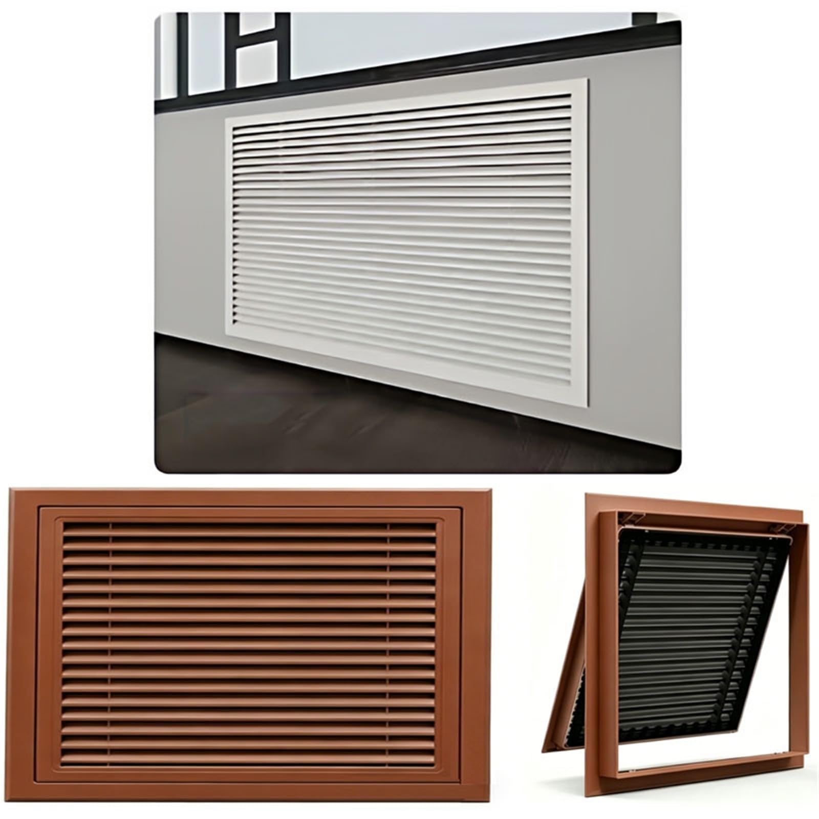 Aufklappbare Lüftungsschlitzabdeckung, HVAC-Rücklaufgitter mit einfacher Filterzugangstür, Lüftungsregister für Gewerbe- und Wohnwand, Decke, Keller (rot, 55,9 x 66 cm)