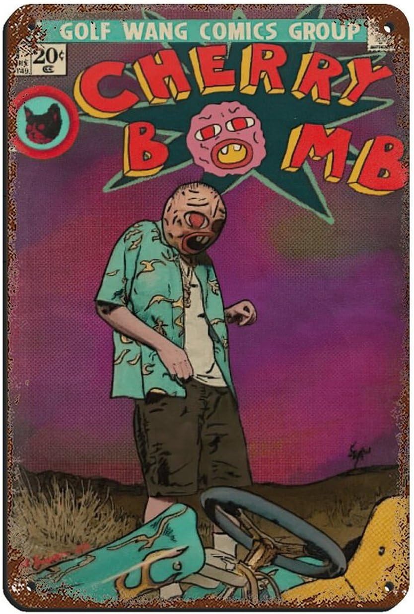 HGEIK Tyler Poster The Creator Poster Cherry Bomb Poster Tin Sign Vintage Metal Pub Club Cafe Bar Home Wall Art Decoration Poster Retro 8x12inch(20x30cm)