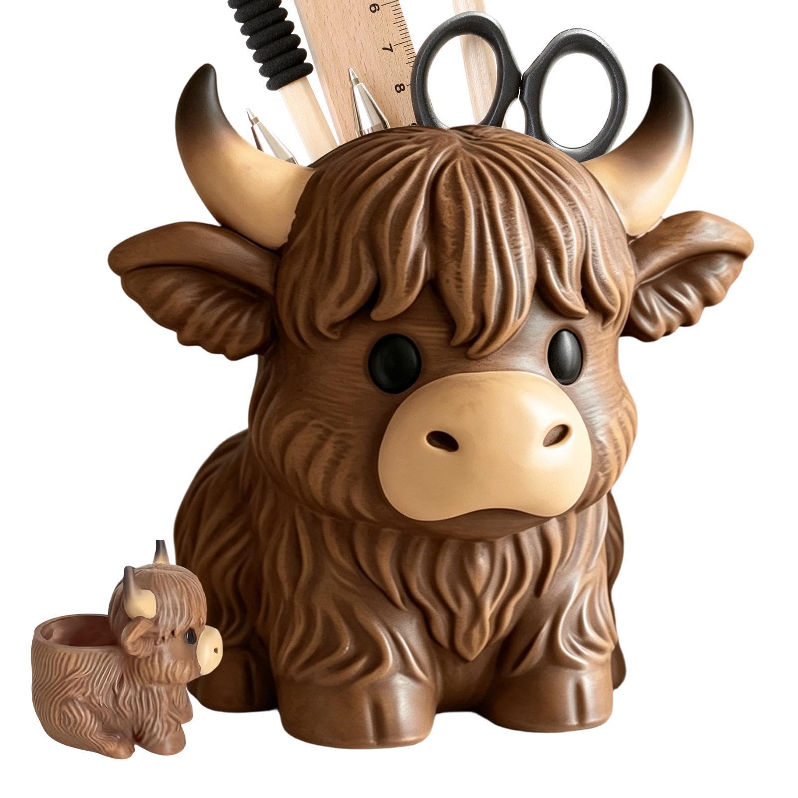 Organisateur de rangement vache en résine pour la table de nuit de chambre