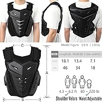 Vista 4 de Chaleco protector de cuerpo para motocicleta, bicicleta de calle, carreras todoterreno, ciclismo, esquí, motocross, protector de pecho para adultos