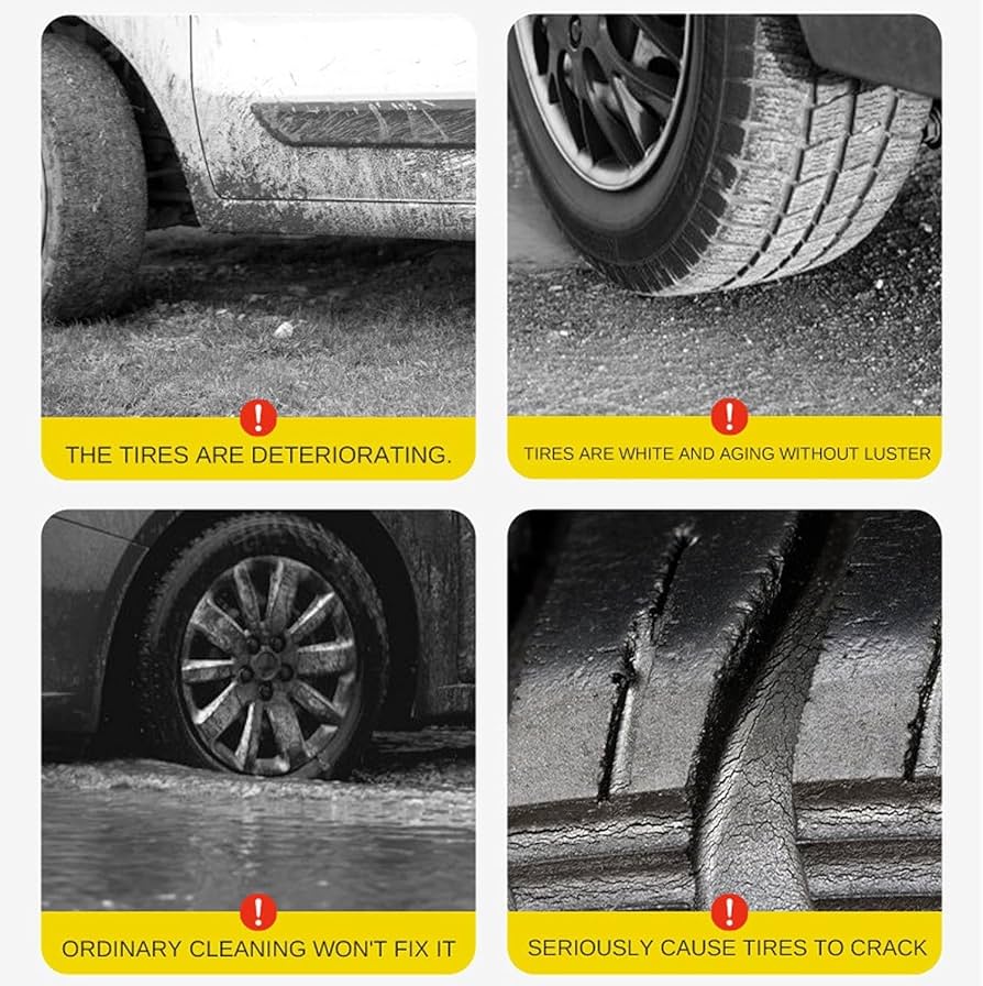 Pâte Brillant Pour Pneus Voiture - Restaurateur Noir Profond - Protection Durable - Facile à Appliquer - Brillance Intense
