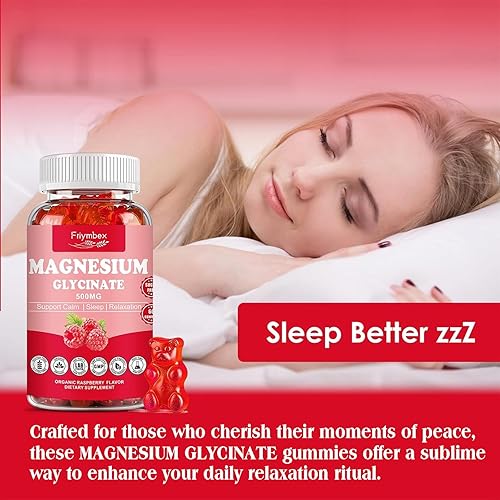 Miniatura 6 de Gomitas de glicinato de magnesio de 500 mg  Gomitas de magnesio relajantes  Sin azúcar  Sin OMG  Sin gluten  Apto para veganas para adultos y niños