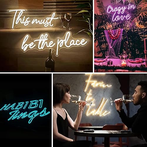 Miniatura 1 de Letreros de cerveza de neón – 9 ajustes de brillo alimentados por USB, letrero de neón de vaquero para decoración de pared, hogar de cueva de