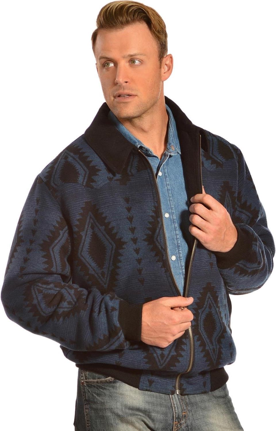 Men's Aztec Wool Bomber Jacket - 92-4005