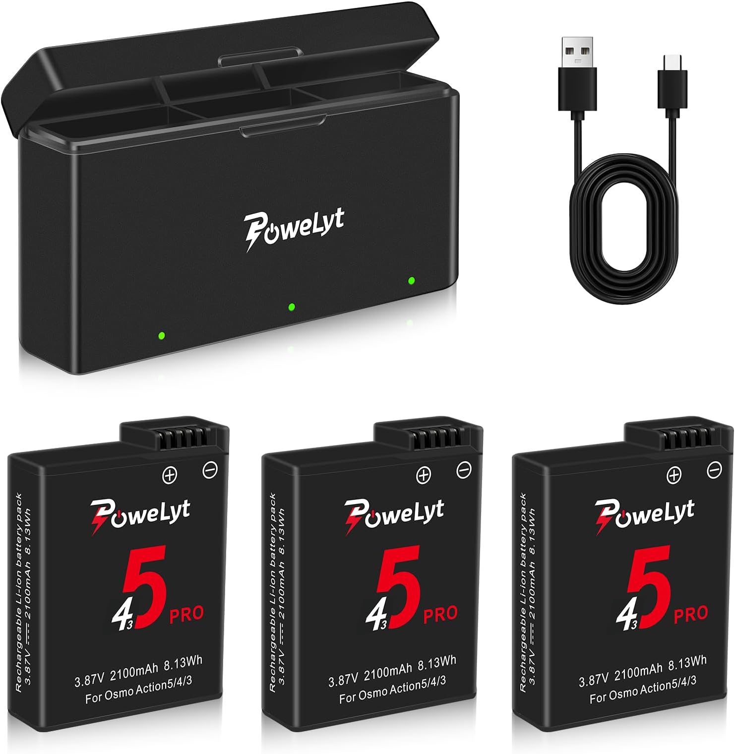 K&F Concept NP-FZ100 Batterie Et Chargeur à Trois Slot, 3 X 2280mAh Remplacement Batterie Pour