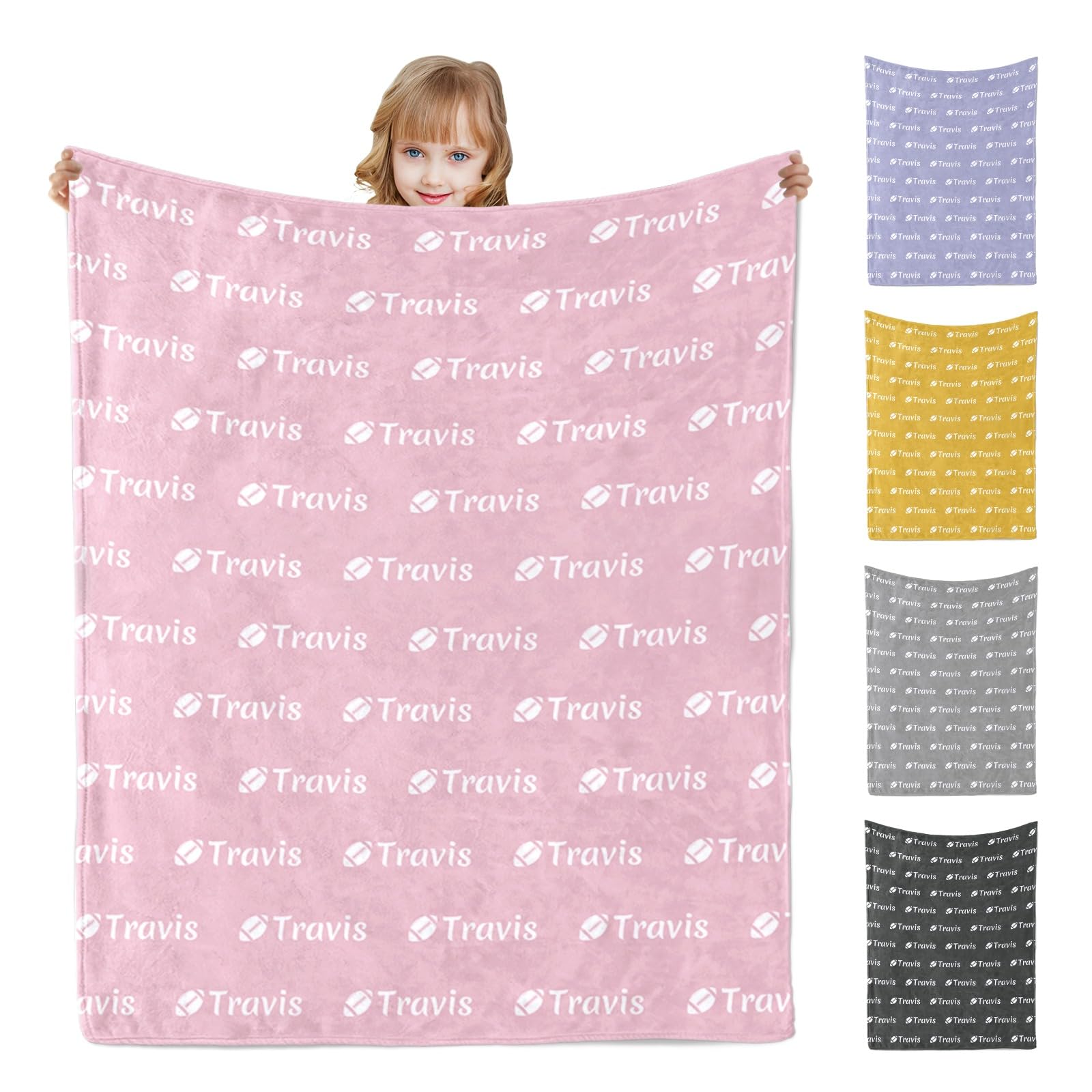 Personalised blanket for baby,personalised baby blanket with Name,Custom Throw Blanket for Kids Adults Friends Families,baby boy girl comforter,newborn gifts(37 Colors) โ image 1