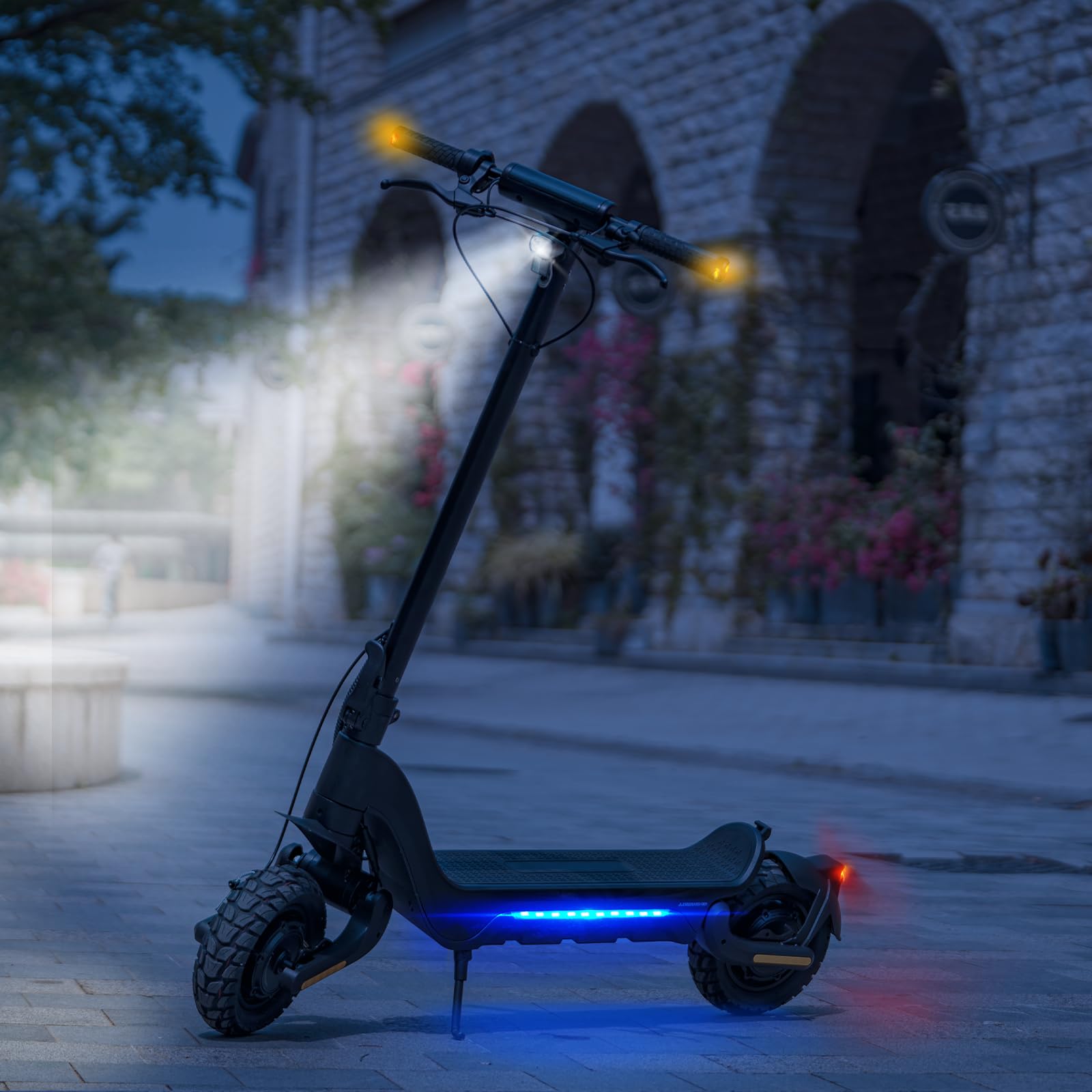 Monopattino Elettrico Adulto 10" Off-Road Autonomia 55-90KM APP Frecce | Motore 500W, batteria 13AH/18.2AH, carico 150 kg, doppio ammortizzatore, freni a disco anteriori posteriori, pneumatici 10"