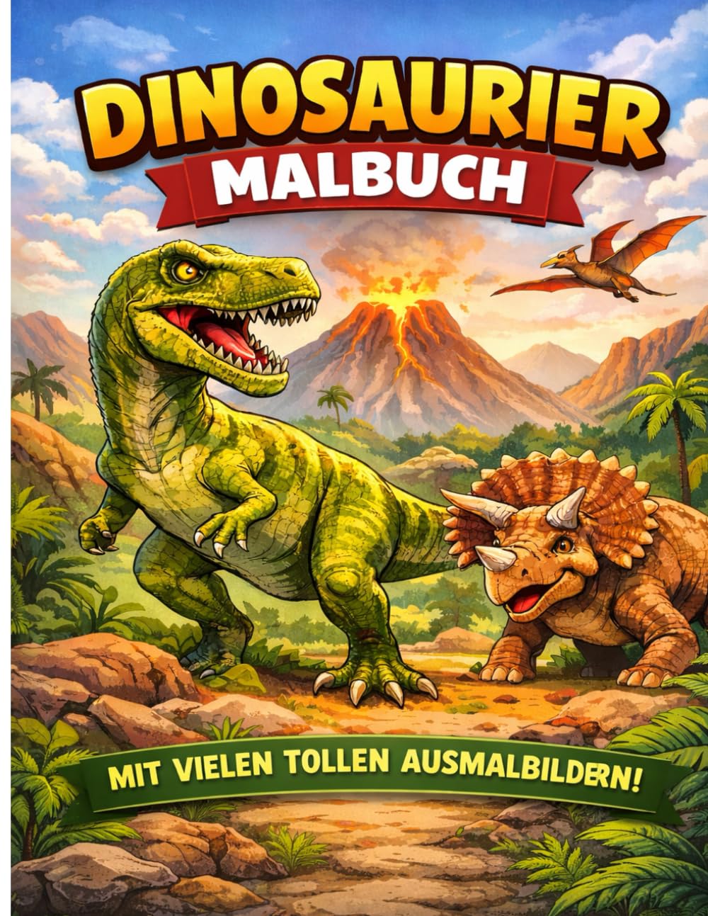 Dinosaurier Malbuch