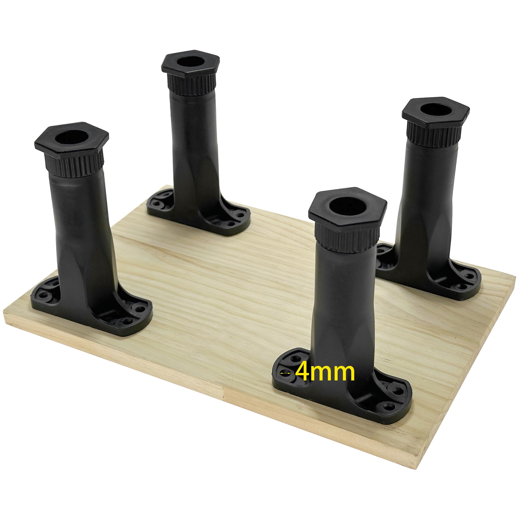 DDHOMIN 4 PCS Adjustable Plastic Support Legs for Bed Frames Sofa, Furnitures and Tables (120mm-220mm), Black - Image 4