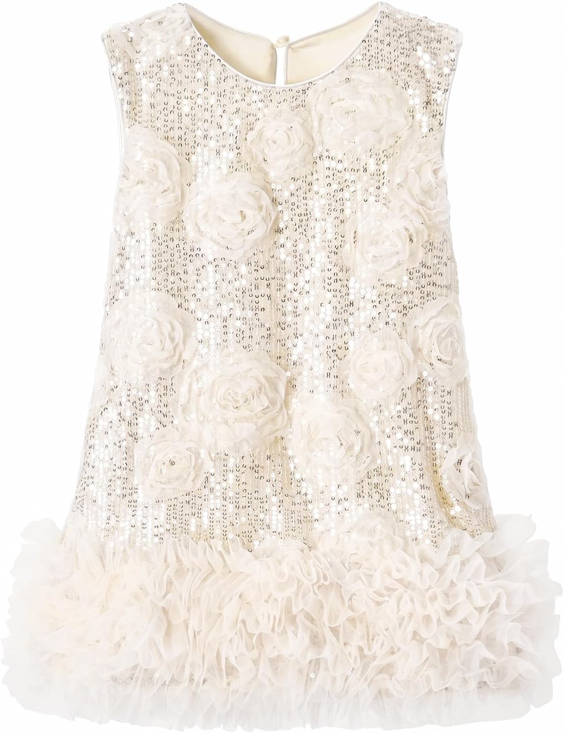 Tutu.kk Toddler Girls Rose Sequin Dress Sparkle Formal Party Dresses