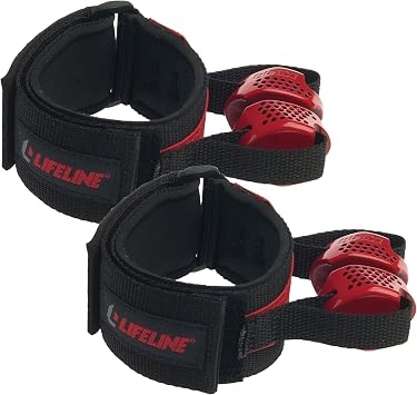 Lifeline Fitness Ankle and Wrist Attachments for Exercise Resistance Cables to Isolate and Target Muscle Groups , Black