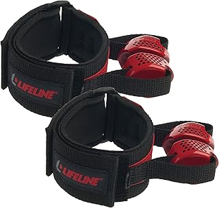 Lifeline Fitness Ankle and Wrist Attachments for Exercise Resistance Cables to Isolate and Target Muscle Groups , Black